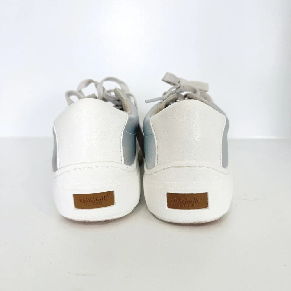 Dr. Scholls Time Off Platform Sneakers Womens 7.5M Silver Holographic Iridescent